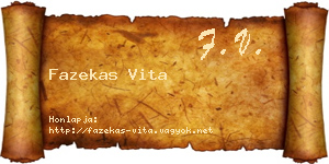 Fazekas Vita névjegykártya
